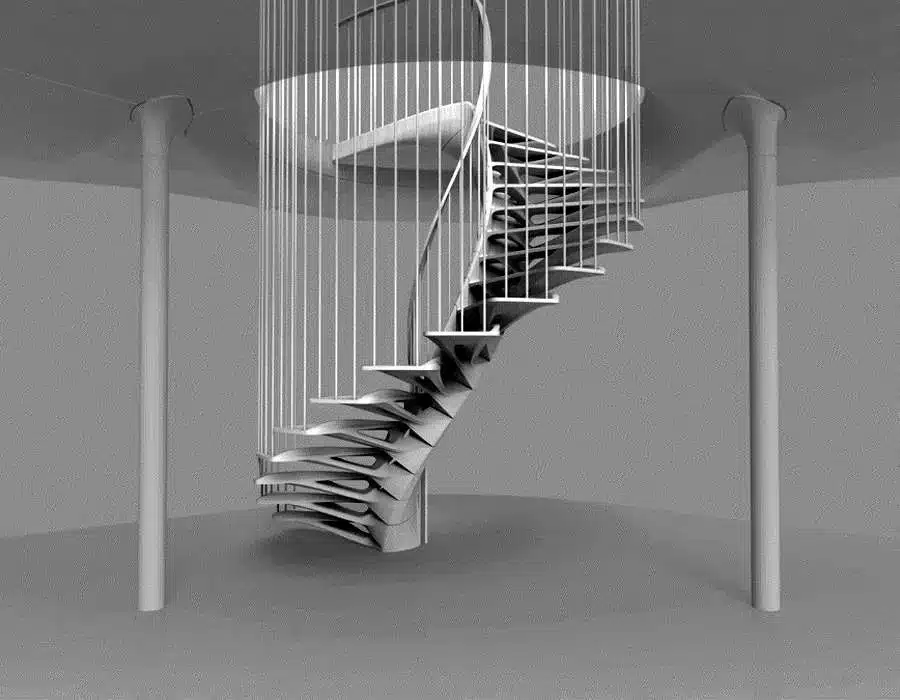 Feu vert pour un escalier en béton fabriqué numériquement